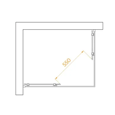 Душевой уголок RGW Passage PA-040B (100x80) профиль чёрный/ стекло матовое-сатинат 2