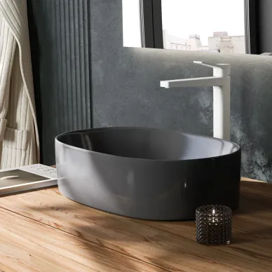 Смеситель для раковины Wasserkraft Weil 2300 2303H высокий, белый матовый 11