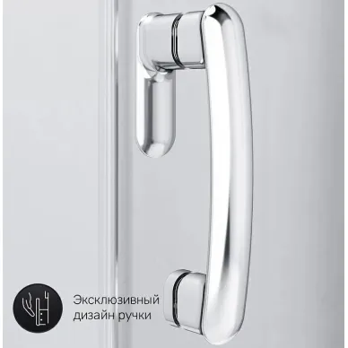 Душевой уголок Am.Pm Like Solo Slide W83UG-315-090CG 90x90, стекло тонированное/профиль глянцевый хром 5