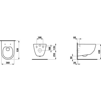 Инсталляция Laufen Pro ПЭК Z.RU93.0.761.6 в комплекте с унитазом Pro Rimless микролифт, клавиша белая 8