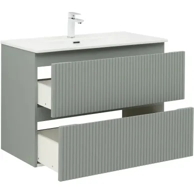 Тумба для ванной Aquanet Джейн 313319 90 см, мисти грин 10