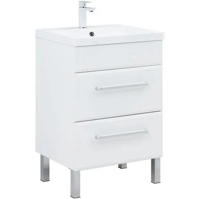 Тумба для ванной Aquanet Лукка 302396 58 см, белая глянцевая 7