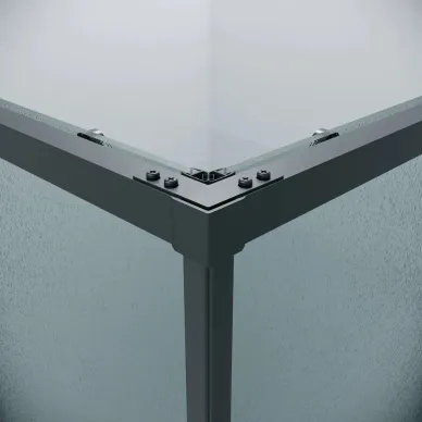 Душевой уголок Grossman Galaxy 100х100х195 см, стекло шиншилла/профиль чёрный матовый 7