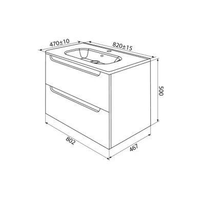 Тумба для ванной Iddis Edifice EDI80C0i95K 80 см, с раковинной, капучино 5