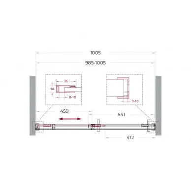 Душевая дверь BelBagno Soft Close-1 SOFT_CLOSE-1-BF-1-100-C-Cr 100 см, хром/прозрачное стекло 7