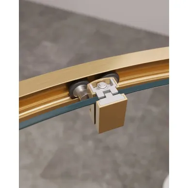 Душевой уголок Cezares Molveno MOLVENO-R-11-90+30-C-BORO-IV 120x120 профиль брашированное золото/стекло прозрачное 3