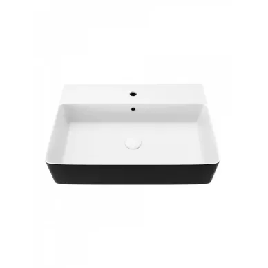 Раковина накладная Teymi Helmi Duo T50272 61x42, чёрно-белая 6