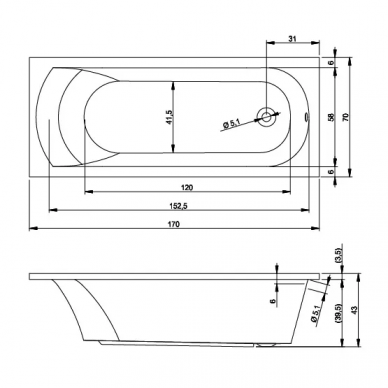 Акриловая ванна Riho Miami (BB6400500000000) (180х80) 5