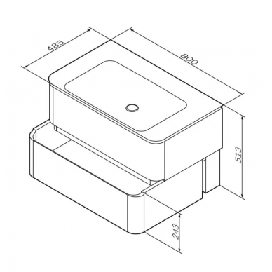 Тумба для ванной Am.Pm Sensation (M30FHX0802FG) (80 см) серый шелк 6
