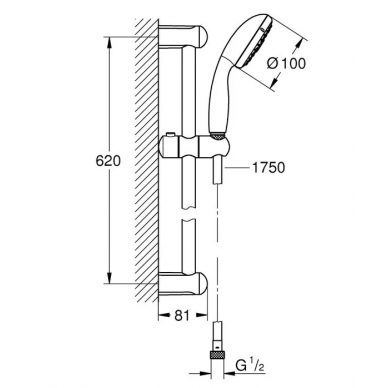 Душевой гарнитур Grohe Tempesta New (27645001) 1