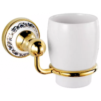 Стакан Fixsen Bogema Gold (FX-78506G) с настенным держателем (золотым) 0
