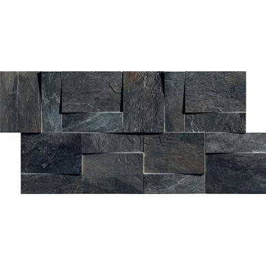 739373 Ardoise Modulo Muretto 3d Noir 30x30 0