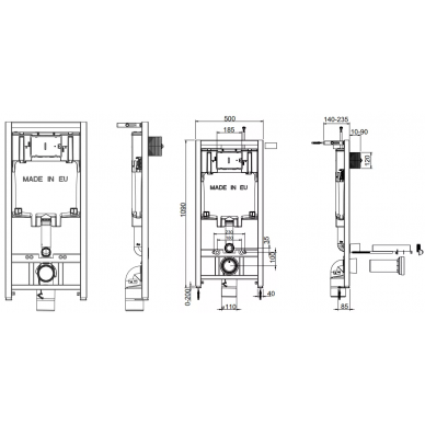 Инсталляция для подвесного унитаза Jacob Delafon Patio (E21734RU-00) в комплекте с унитазом 5