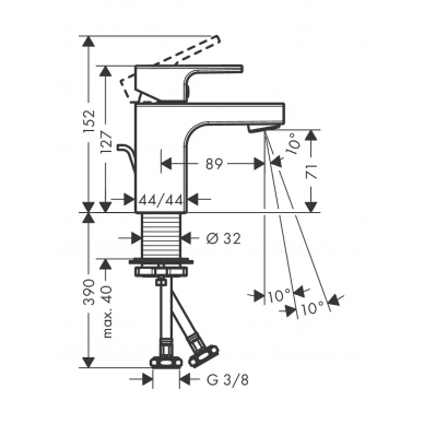 Смеситель для раковины Hansgrohe Vernis Shape (71560670) матовый черный 1