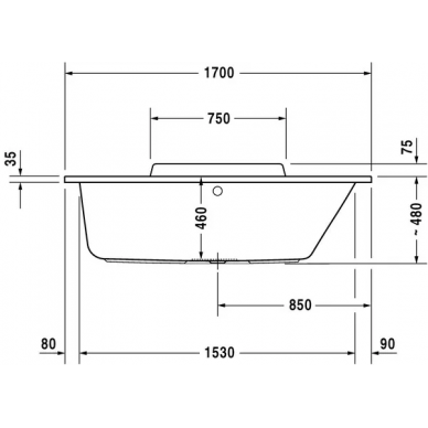 Акриловая ванна Duravit DuraStyle 170x75 DX (700297000000000) 6
