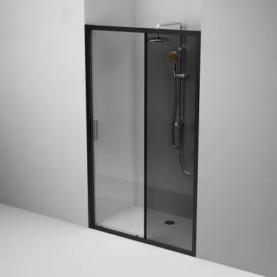 Душевая дверь Am.Pm Gem Solo (W90G-140-1-195BG) 140х195 см, стекло прозрачное, тонированное/профиль черный матовый 5