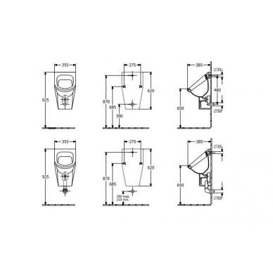 Писсуар подвесной Villeroy & Boch Architectura (55740001) 11