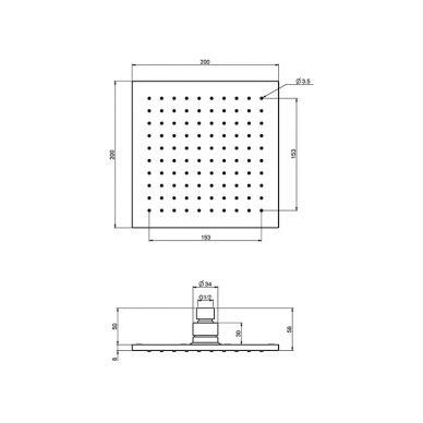 Верхний душ Fima Carlo Frattini Showerhead (F2620/2CR) (200 мм) хром 1