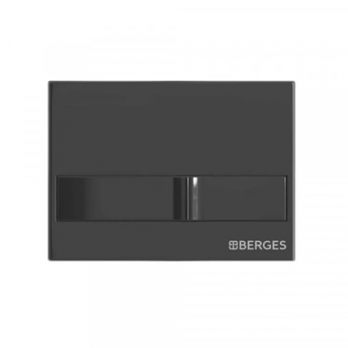 Инсталляция Berges Novum 525 + Strati Rimless + кнопка L1 (чёрная глянцевая) в комплекте с унитазом (белый), безободковый, с сидением микролифт 6