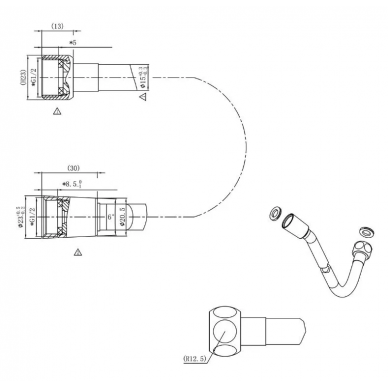 Душевой комплект Vincea Inspire (VSHH-3I2AHMB) верхний душ с держателем, ручной душ с шлангом, чёрный матовый 11