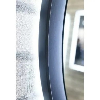 Зеркало Art&Max Napoli (AM-Nap-600-DS-F) (60x60 см) бесконтактный сенсор с LED подсветкой, nero matt 9