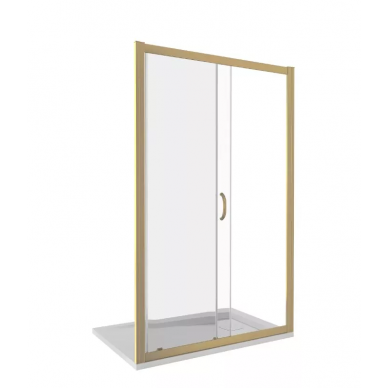 Душевая дверь Good Door Jazz WTW-130-C-G (130x185) профиль золото/стекло прозрачное 2