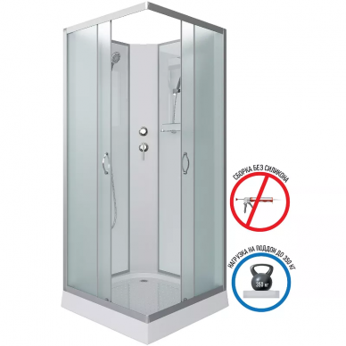 Душевая кабина Niagara Classic NG-1101-14BK (900х900х2000) без гидромассажа 5