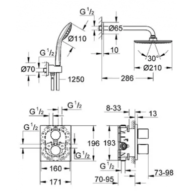 Душевая система Grohe Grohtherm 3000 Cosmopolitan (34408000) 1