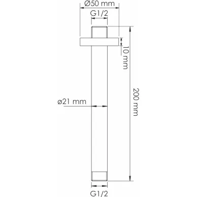 Потолочный излив для душа Wasserkraft Asphe 7700 (A337) золото розовое 1