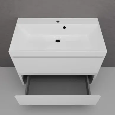 Тумба для ванной Style Line Манхэттен ЛС-00002359 80см, подвесная, белая матовая 6