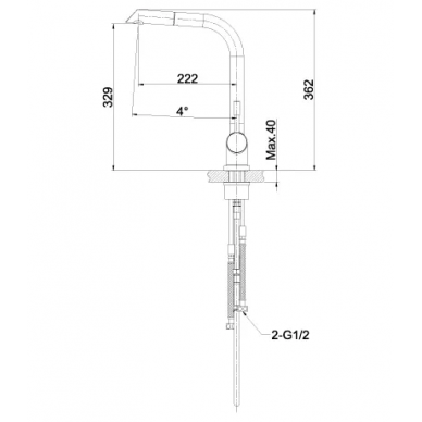 Смеситель для кухни Lemark Expert (LM5075S) нержавеющая сталь 7