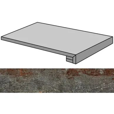 Cast Iron Black Natural Gradone Rec-30 29.75x59.55 0