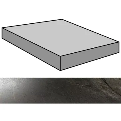 Materia Black Lappato Gradone Rec Ang 59.55x59.55 0