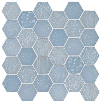 N25167 VIVA HEXAG.ENM.AZUR 38x39.5 0