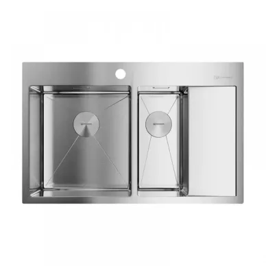 Мойка кухонная Omoikiri Akisame 78-2-IN-L (4973062) нержавеющая сталь 0