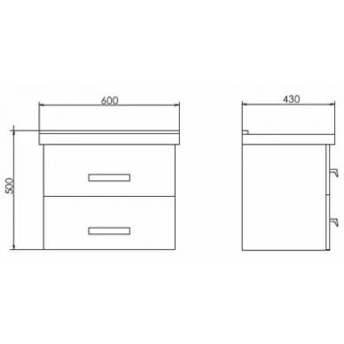 Тумба для ванной Comforty Парма-60 (60x50x43 см), дуб дымчатый 6