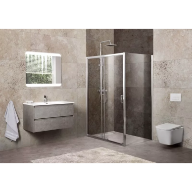 Душевой уголок BelBagno Unique AH1 (100x90 см) (текстурное стекло) 6