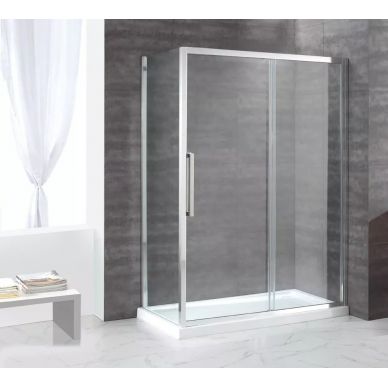 Душевой уголок BelBagno Lux soft (LUX-SOFT-W-AH-1-150/100-C-Cr-IV) 150х100 см, профиль хром/стекло прозрачное 6