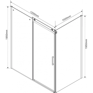 Душевой уголок Vincea Como (VSR-1C1012CLB) 120x100х195 см, профиль черный/стекло прозрачное 5