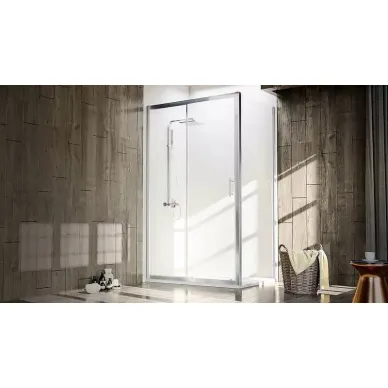 Душевой уголок Veconi Rovigo RV072 (RV072-14070-01-C4) 140x70 см, профиль хром/стекло прозрачное 5