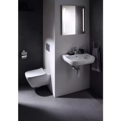 Инсталляция Geberit Smyle Square (500.153.37.1) в комплекте с безободковым унитазом, микролифт, клавиша белая глянец 8