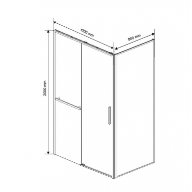 Душевой уголок Vincea Slim Soft (VSR-1SS8010CL) 100х80х200 см, профиль хром/стекло прозрачное 9