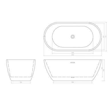 Акриловая ванна Cerutti SPA d'ISEO (CT9902) (150х75) 5