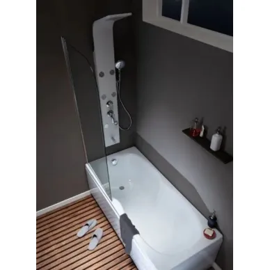 Шторка для ванны AquanetSG-750 75 см профиль хром/стекло прозрачное 5