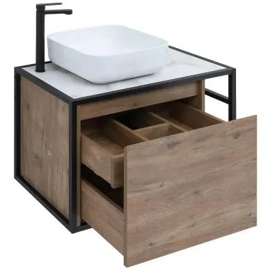 Тумба для ванной Aquanet Nova Lite Loft 261658 левая, 75 см, дуб рустикальный 8