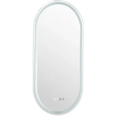 Зеркало Aquanet Монте 288969 45 см с Led подсветкой, часами и подогревом, белое матовое 2