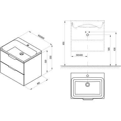 Тумба для ванной Ravak Comfort II SD 800 X000001819 подвесная, белая 7