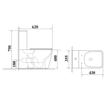 Унитаз напольный Cerutti SPA Alvaro Tornado CT11089 безободковый, микролифт 5