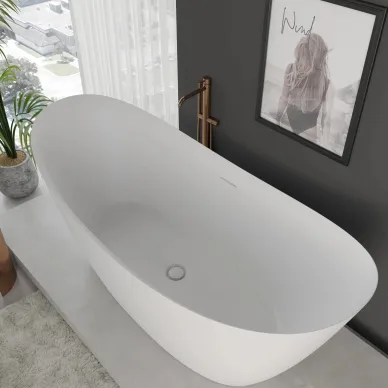 Акриловая ванна AQUAME AQM3504MW 167х75 отдельностоящая 5