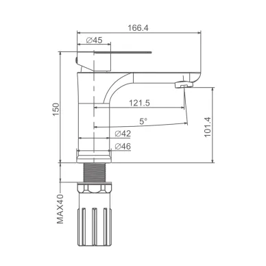 Смеситель для раковины Prohanss P35 P35.10.03 золотой сатин 1